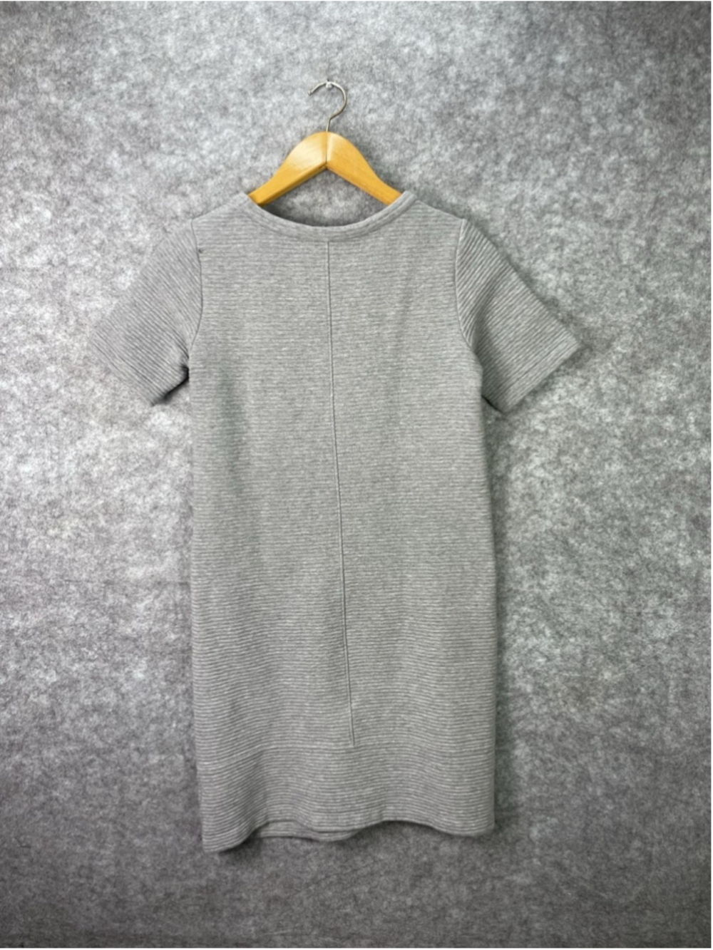 Boden Dress Womens 8L Gray T-Shirt Dress Knee Length Ribbed Knit Short Sleeve - Picture 7 of 8
